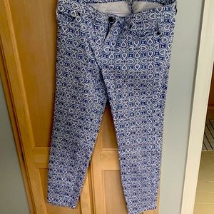 Vineyard Vines Medium Stretch White Printed Jeans